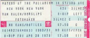 4/28/1978 Van Halen in New York