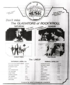 4/8/1979 California World Music Festival ad