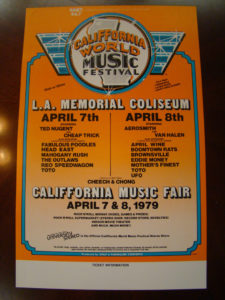 4/8/1979 California World Music Festival poster