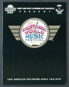 4/8/1979 California World Music Festival program