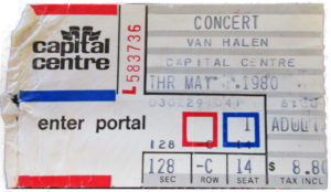 5/1/1980 Van Halen ticket