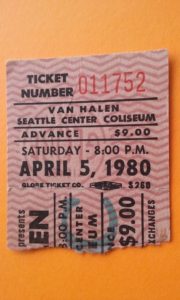 4/5/1980 Seattle, WA ticket