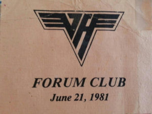 6/21/1981 Forum Club pass