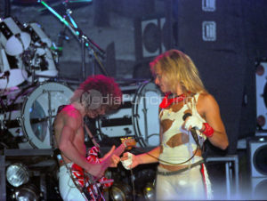 Van Halen perform on the Fair Warning tour at Madison Square Garden.