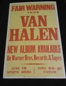 1981 Poster Van Halen