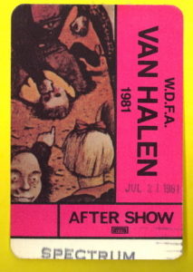 7/21/1981 Backstage Pass Philly Spectrum