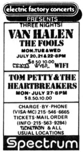 1981 Van Halen at The Spectrum ad