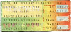 7/22/1981 Van Halen ticket