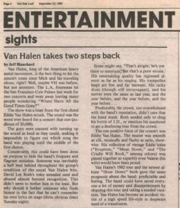 9/15/1982 concert review