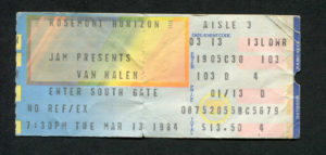 3/13/1984 Van Halen ticket - Chicago, IL