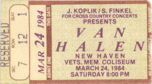 3/24/1984 Van Halen Ticket
