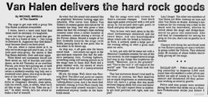 4/19/1984 Van Halen concert review