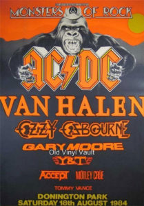 8/18/1984 Van Halen pass Monsters of Rock