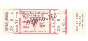 3/17/1984 Van Halen Providence, RI