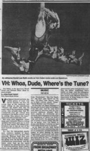 3/21/1984 Van Halen concert review