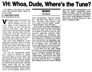 3/21/1984 Van Halen review