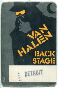 4/5/1984 Van Halen backstage pass