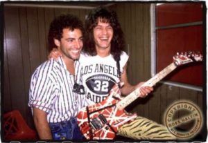 8/18/1984 Neal Schon, Eddie Van Halen (Photo: Ross Halfin)