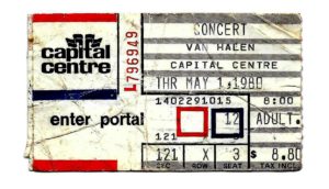 5/1/1980 Van Halen ticket