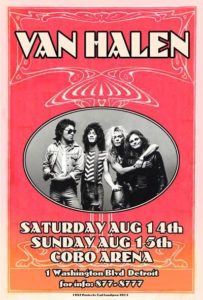 8/14/1982 Van Halen concert poster
