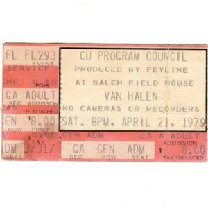 4/21/1979 Boulder, CO - Van Halen