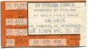 4/21/1979 Boulder, CO - Van Halen