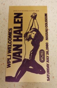 7/26/1980 Van Halen pass