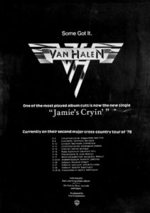 Jamie's Cryin' radio ad plus tour itinerary