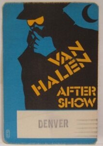 Van Halen backstage pass 6/3/1984 - Denver, CO