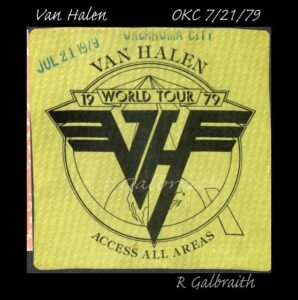 7/21/1979 Van Halen in Oklahoma City (Photos: Richard Galbraith)